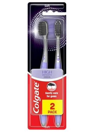 Colgate зубна щітка colgate high density charcoal 2шт