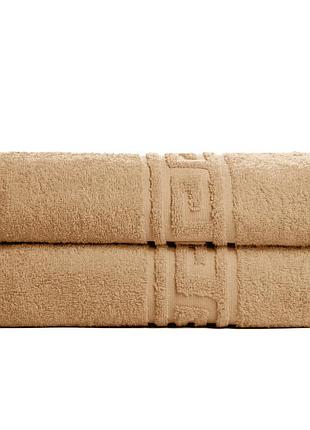 Полотенце махровое 70х135 см беж пл 380 гр/м2 натуральное хлопок банное
