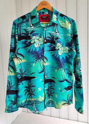 Сорочка чоловіча, фірмова yves enzo. розмір l.