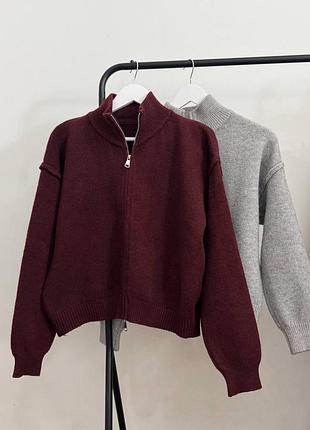 Якісний светр бомбер з подвійною блискавкою 😍