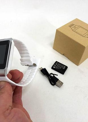 Смарт-часы smart watch dz09. цвет: белый
