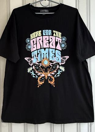 ❤️❤️❤️брендова бавовняна футболка яскравий принт. батал