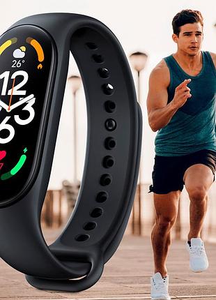 Фитнес браслет fitpro smart band m7 (смарт часы, пульсоксиметр, пульс). цвет: черный