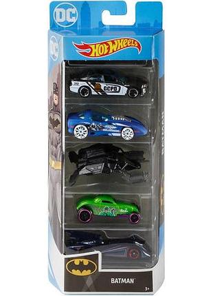 Хот вилс бетмен, hot wheels batman, 5 машинок, подарочный набор