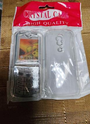 Чехол пластик "кристал" для motorola e398