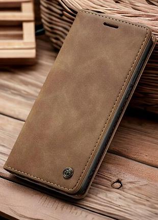 Чохол книжка магнітний для samsung а51 чохол-книжка на самсунг а51(sm-a515) коричневий