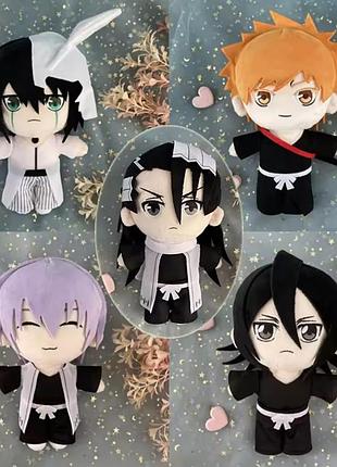 Набор мягких игрушек ичиго улькиора гин бьякуя рукия плюш блич