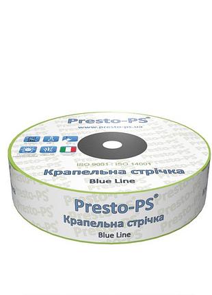 Крапельна стрічка presto-ps щілинна blue line отвори через 10 см, витрата води 1,4 л/год, довжина 1000 м (bl-10-1000)