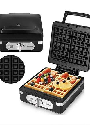 Электрическая вафельница, электроваяфельница 2000 вт kraft&dele kd4100 с регулировкой температуры