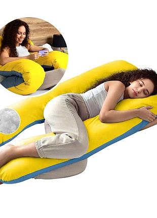 Подушка п-форма ideia 140х75х20 см u-shape для беременных, реабилитации и повседневного комфорта с наволочкой