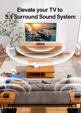 Саундбар ultimea poseidon d50 5.1 каналів із сабвуфером і задніми динаміками об’ємного звучання, регульований