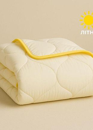 Одеяло летнее попкорн полуторная 140х210 см ideia с кукурузным наполнителем антиаллергенное молоко для лета