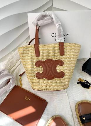 Сумочка шопер на море для девушки celine брендовая соломенная сумка через плечо для женщины селин