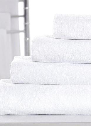 Полотенце махровое 70х140 см ideia банное натуральное хлопок для отелей и дома белое пл 500 гр/м2