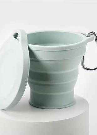 Силіконова складна чашка для подорожей 180мл