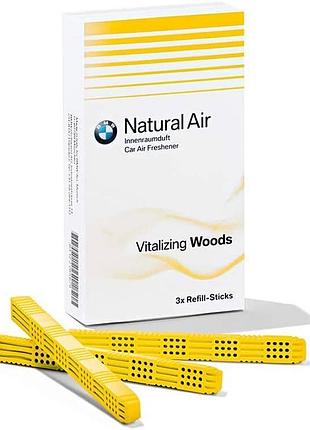 Комплект сменных картриджей bmw natural air vitalizing woods, 3 шт 83122285677