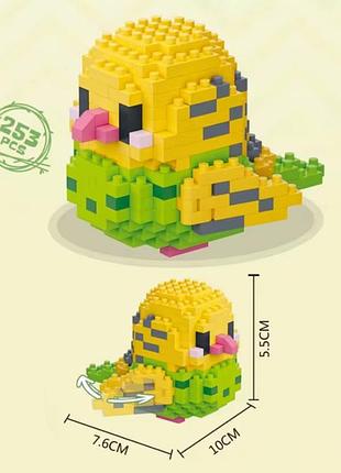 Конструктор "попугай корелла" 253 деталей салатовий