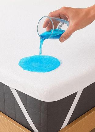 Наматрасник аква стоп 140х200 см ideia непромокаемый с резинками по углам защитный антиаллергенный хлопок