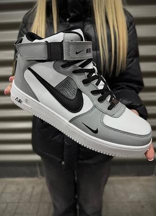 Зимові nike air force winter натуральної шкіри та утеплені щільним хутром.