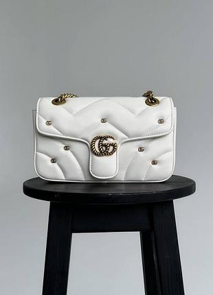 Женская сумка gucci кожаная сумочка для девушки брендовая городская сумка через плечо для женщины гуччи