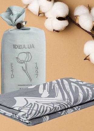 Пододеяльник 200х220 см ideia бязь хлопок натуральная ткань в упаковке серый