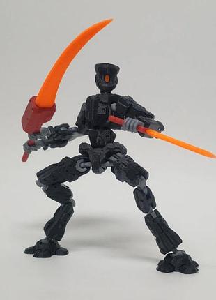 Подвижная фигурка робот трансфомер dummy 13 галиофобес с набором аксессуаров в руки.