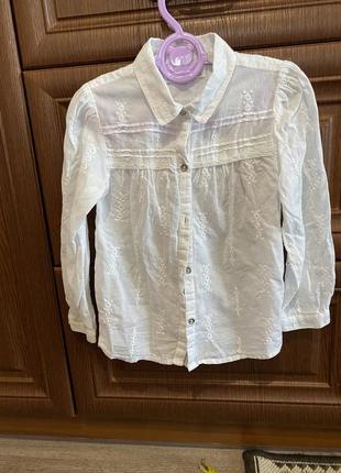 Рубашка zara на девочку 4/5 лет