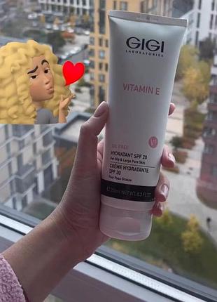 Зволожуючий крем для жирної шкіри gigi vitamin e moisturizer for oily skin spf-20