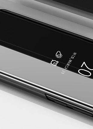 Зеркальный флип чехол на xiaomi redmi note 9 умный чехол книжка зеркальный на редми ноут 9