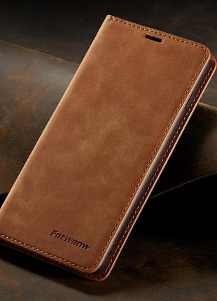 Чохол-книжка магнітний для samsung а31 чохол книжка на самсунг а31(sm-a315) коричневий