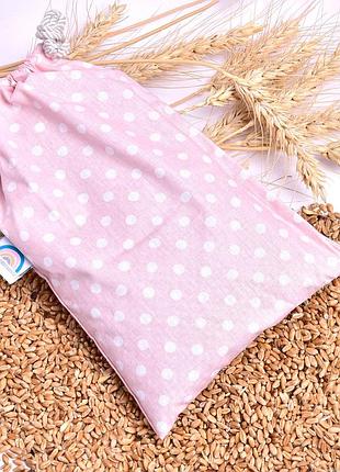 Подушка грелка с пшеницей 15x23 см ideia эко-продукт для согревания и релаксации пудра хлопок