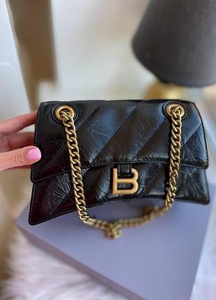 Кожаная городская сумочка багет для девушки balenciaga брендовая сумка через плечо для женщины баленсиага