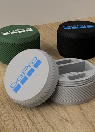 Надійний, протиударний кейс для gopro 9, 10, 11, 12 - для 2 акумулятора та 6 карт пам'яті