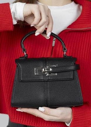 Класична жіноча сумочка jw pei брендова стильна сумочка через плече джі ві пий шкіряна сумка чорний