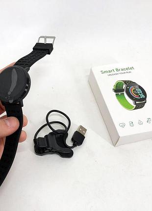 Фитнес трекер умные смарт часы uwatch 119 plus с шагомером. цвет: черный