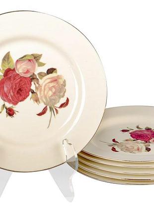 Набір тарілок lefard троянди 6 передм 19 см 126-602