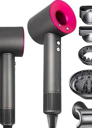 Професійний фен-стайлер dyson із 5 магнітними насадками super hair dryer, 1600 вт дайсон