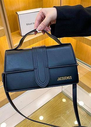 Женская сумка в стиле jacquemus le bambino long, брендовая сумка жакмюс черная