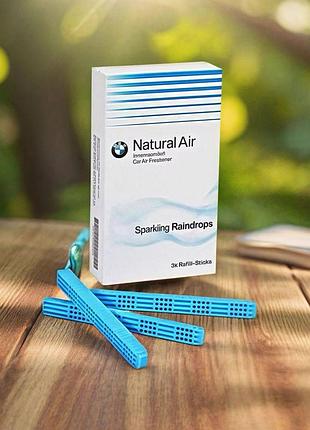 Комплект сменных картриджей для ароматизатора воздуха бмв bmw natural air sparkling raindrops