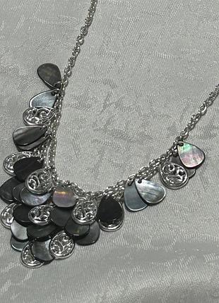 Колье marks & spencer m&s перламутр биб statement necklace".
