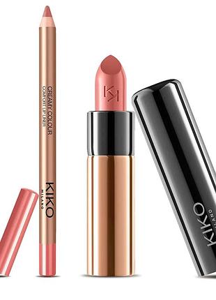 Помада gossamer emotion creamy lipstick 140 light mauve и карандаш creamy colour comfort lip liner 23 light ma