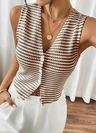 Жіноча безрукавка з v-подібним вирізом shein