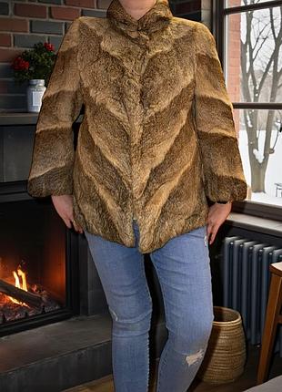 Р. 44-46/s-m женская шуба из натурального меха лиса