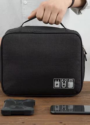 Органайзер-сумка для электроники чёрный
