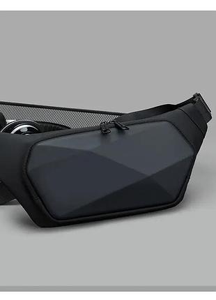 Мужская нагрудная сумка сумка бананка черная tiding