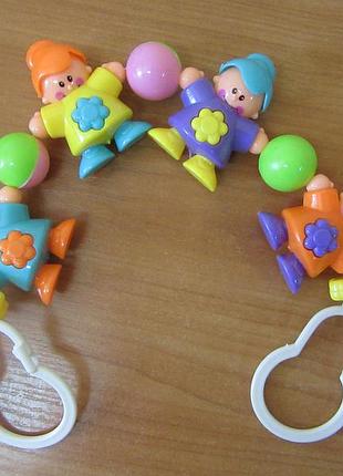 Подвеска, погремушка, растяжка в коляску человечки 430-3/4