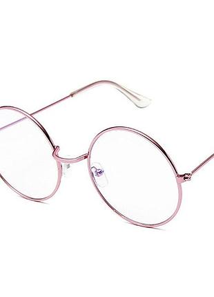 Имиджевые очки круглые terokk plain glasses розовый цвет