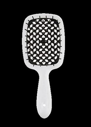 Гребінець для волосся janeke superbrush білий з чорним