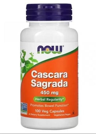 Каскара cascara sagrada 450 мг, 100 кап. now foods