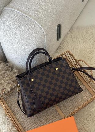 Сумка louis vuitton montaigne handbag in monogram коричневый шахматы есть
